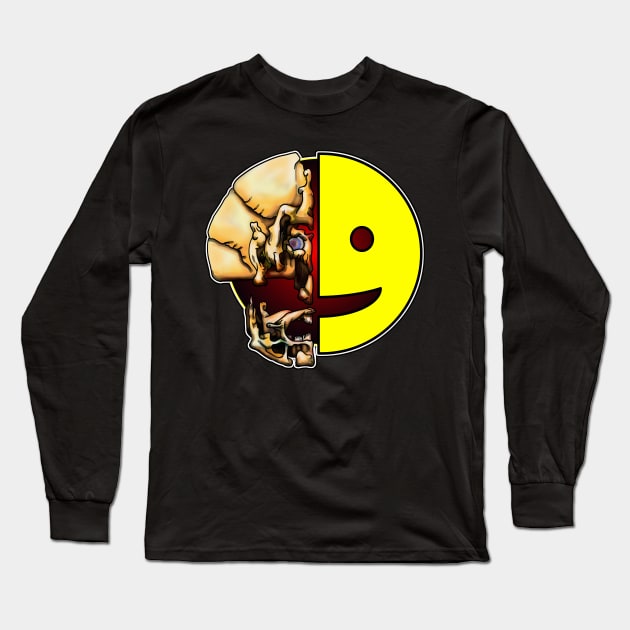 The Not Happy Face Long Sleeve T-Shirt by crunchysqueak